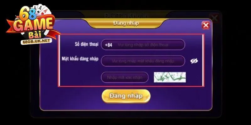 Một số thông tin cần biết khi đăng nhập 68GB